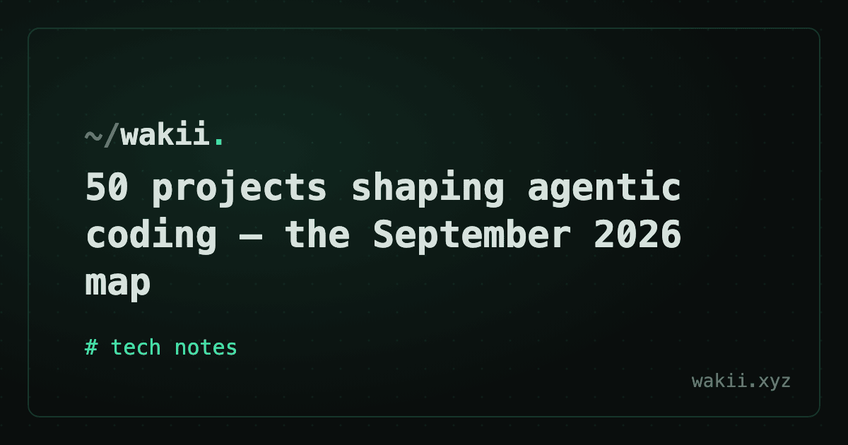 50 projects shaping agentic coding — the September 2026 map
