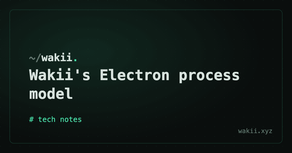 Wakii's Electron process model