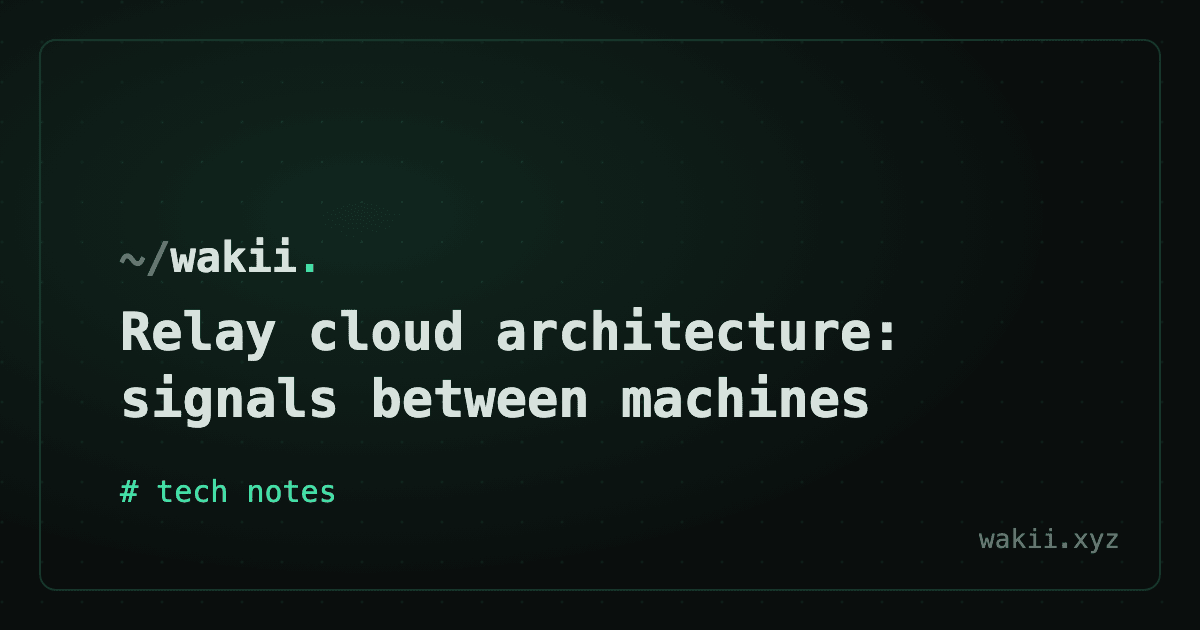 Relay cloud architecture: signals between machines