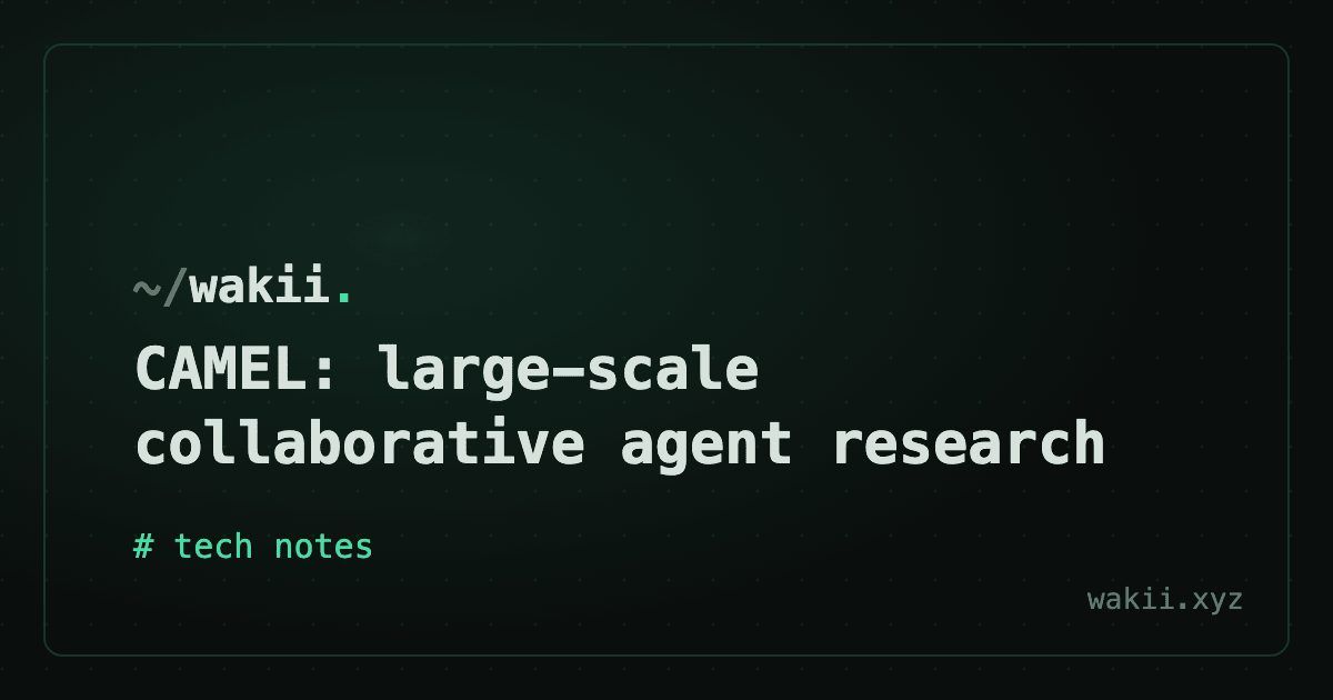 CAMEL: large-scale collaborative agent research