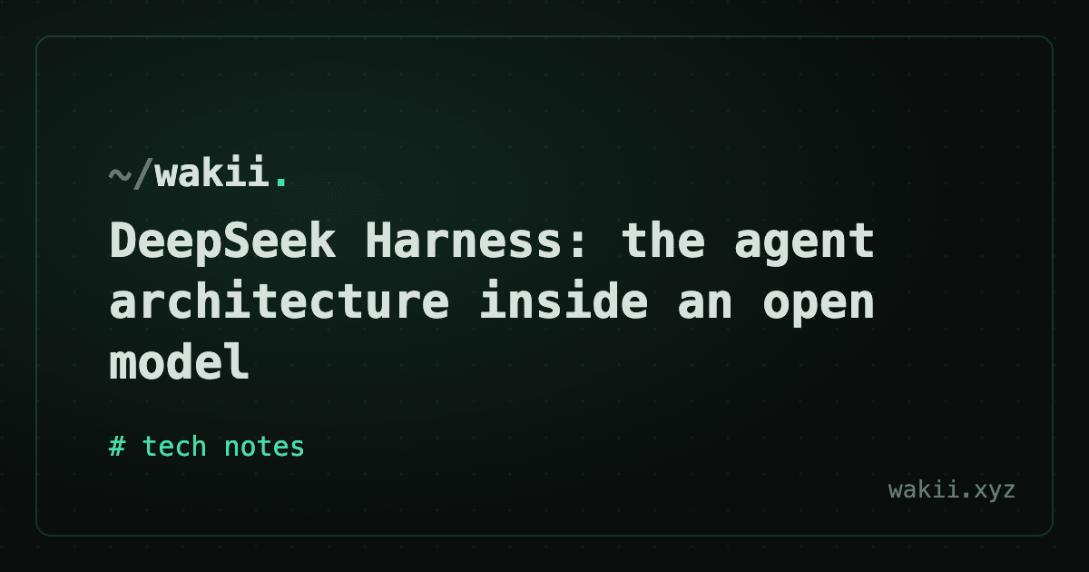 DeepSeek Harness: the agent architecture inside an open model