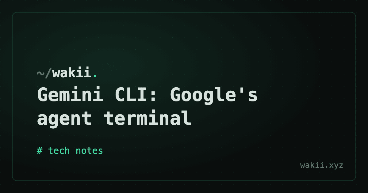 Gemini CLI: Google's agent terminal