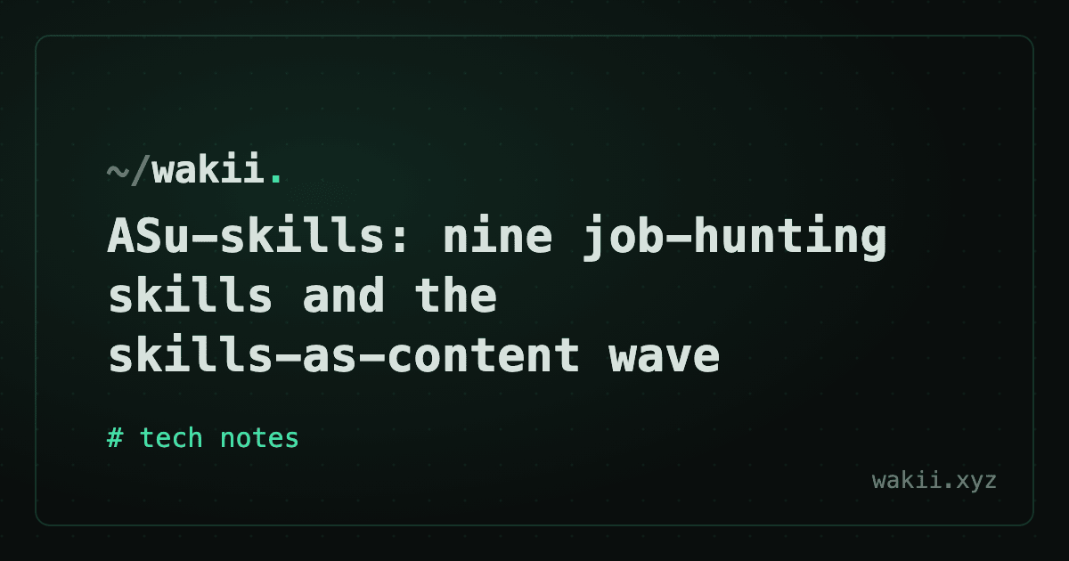 ASu-skills: nine job-hunting skills and the skills-as-content wave