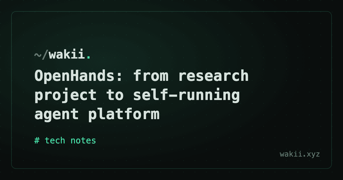 OpenHands: from research project to self-running agent platform