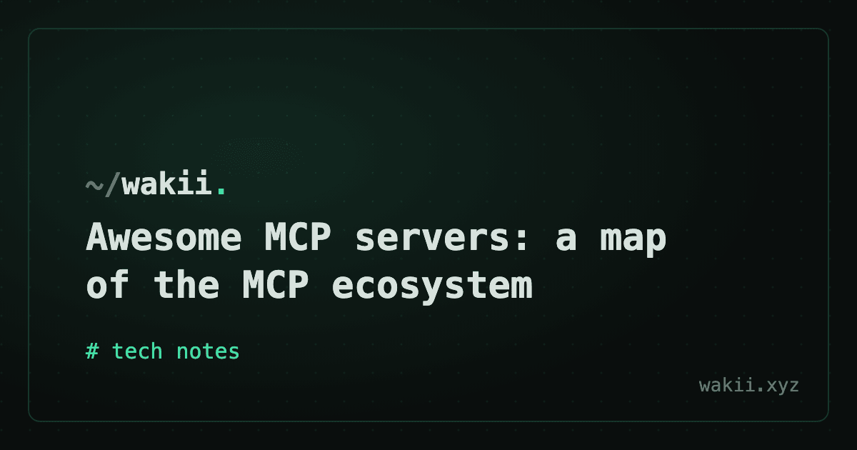 Awesome MCP servers: a map of the MCP ecosystem