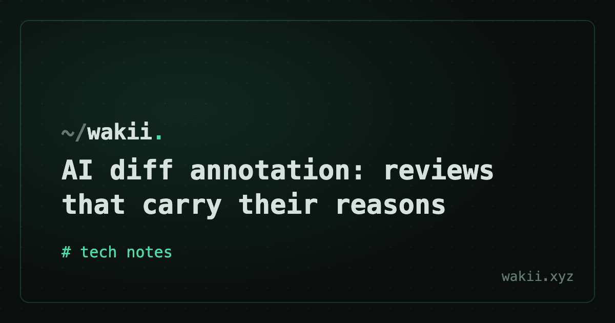 AI diff annotation: reviews that carry their reasons