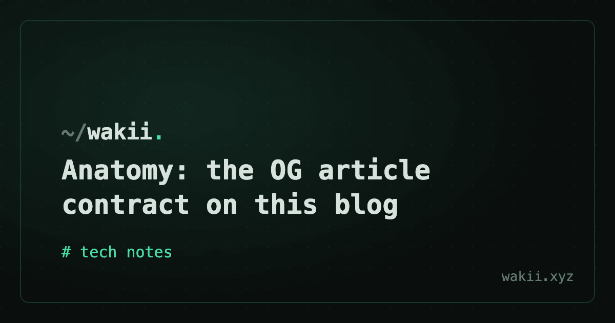 Anatomy: the OG article contract on this blog