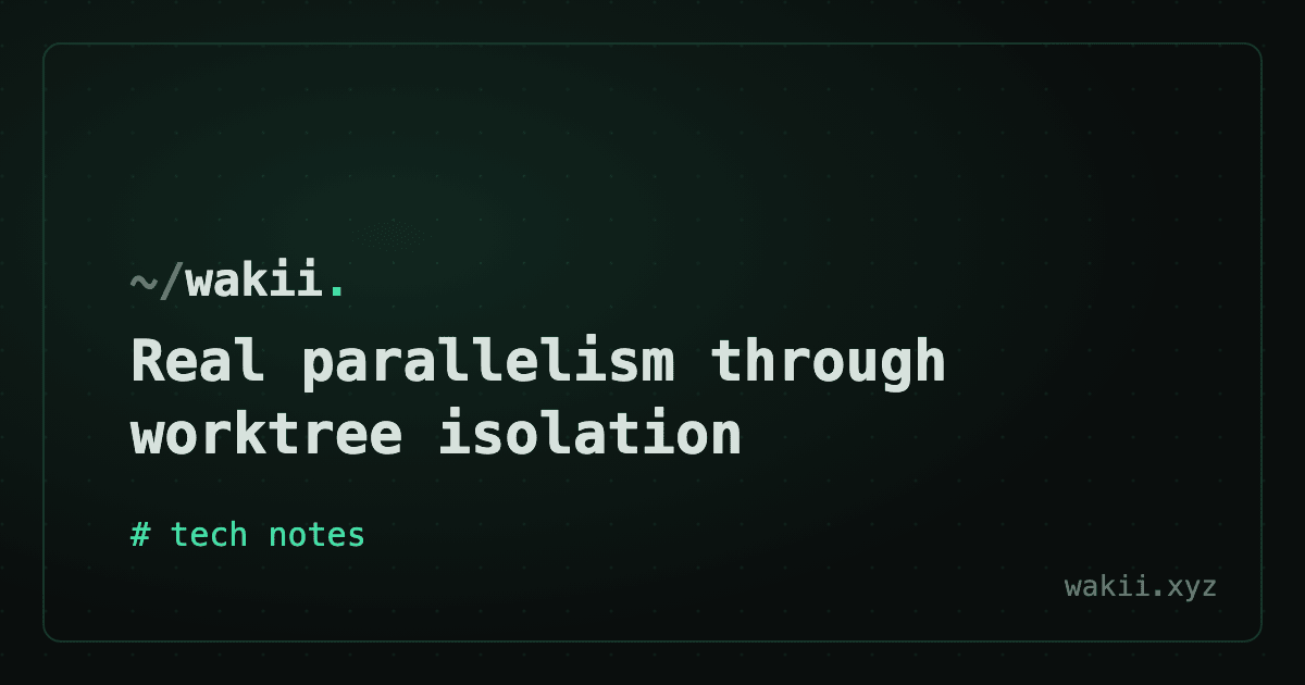 Real parallelism through worktree isolation